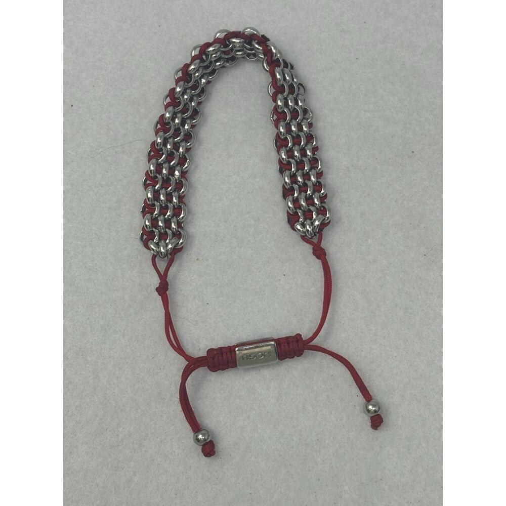 Nogu Links Kismet Bracelet Red Adjustable Cord Weave‎